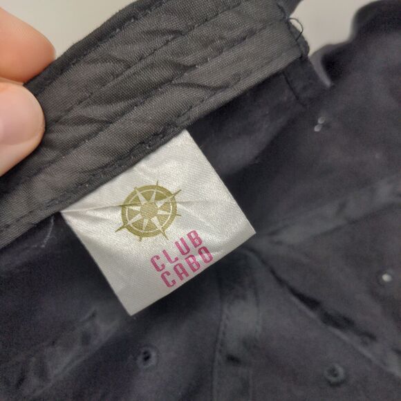 Cozumel Mexico Shark Slideback Hat Black One Size Embroidered 6 Panel - Picture 7 of 8